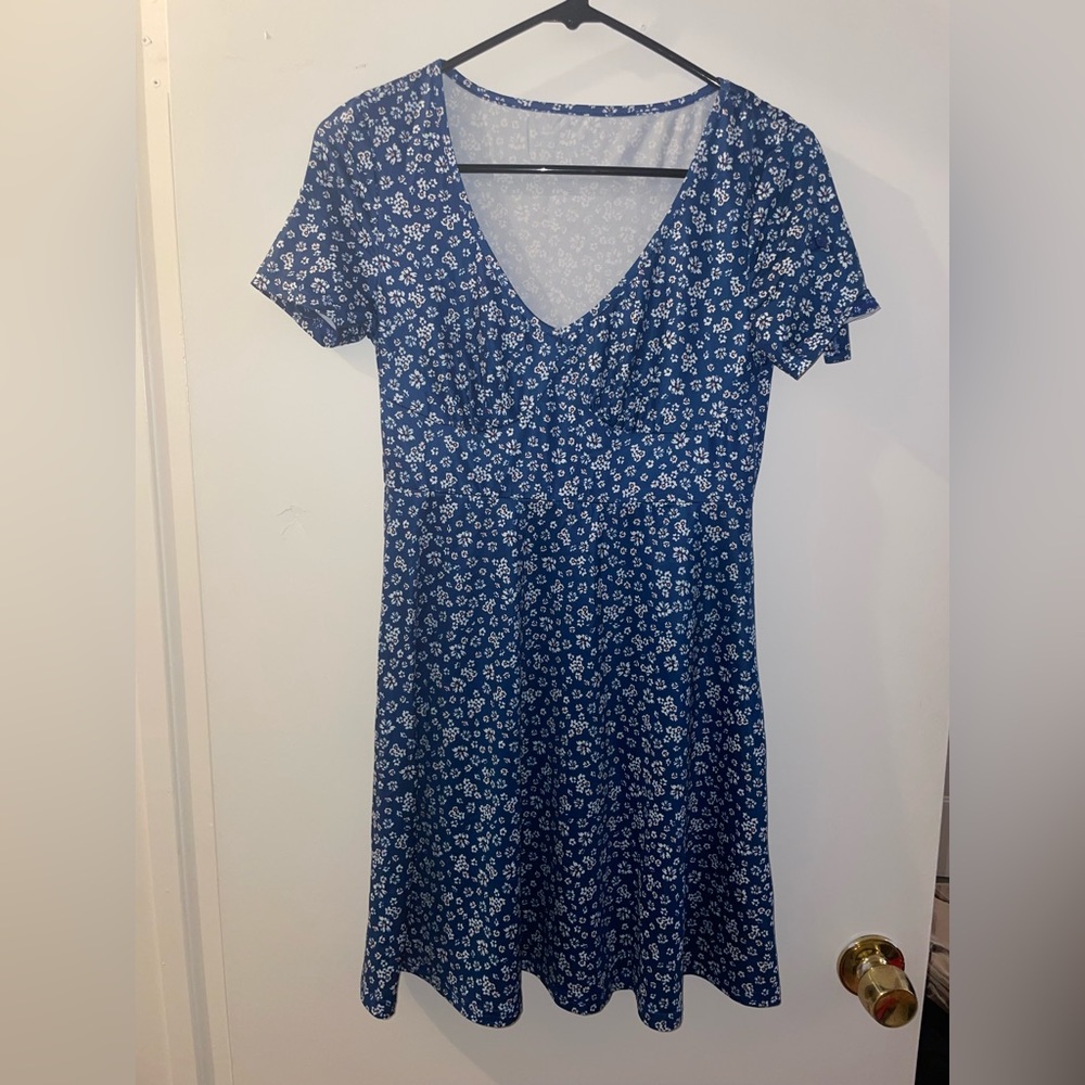 Floral Blue Dress